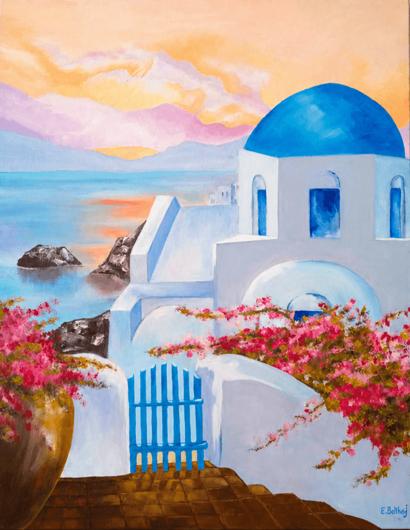 Sunset in santorini
